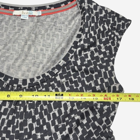 Boden Geo Print Jersey Dress Short Sleeve Modal Cotton Pockets Stretch - Picture 7 of 11
